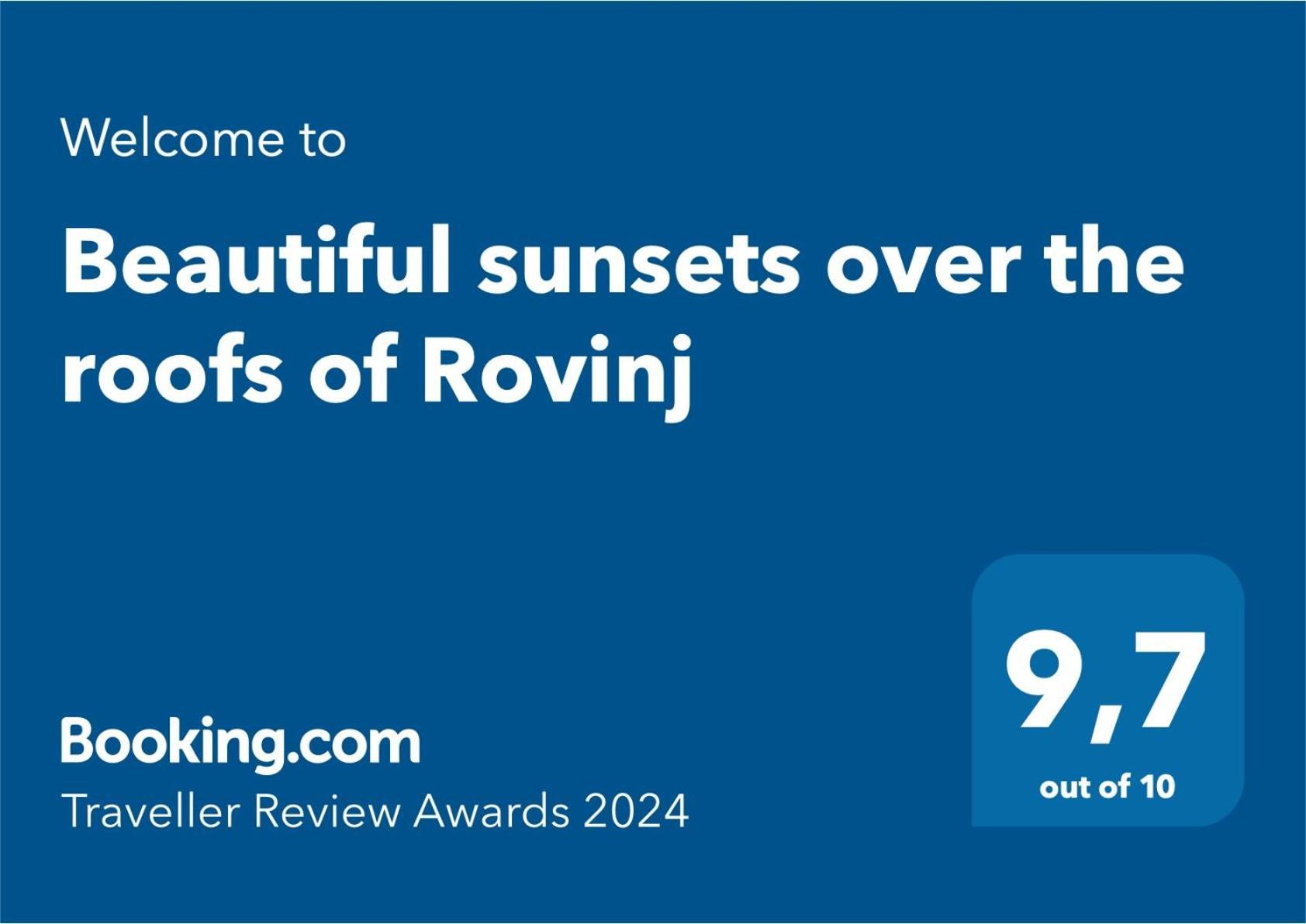 Beautiful Sunsets Over The Roofs Of Rovinj Apartamento Exterior foto